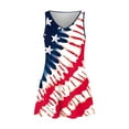 thumbnail image 5 of WEANT 4th of July Patriotic Dresses American Flag Stars Stripes Dress Sundress Flag Watermelon Red 3XL, 5 of 9