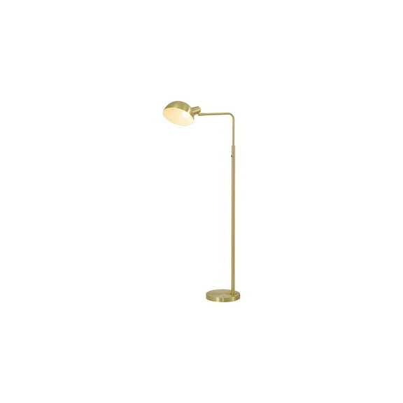 Bethel International Floor Lamp in Satin Brass Color