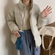 thumbnail image 4 of Chaqueta de plumón para mujer, abrigo de invierno para mujer, sencillo, informal, deportivo, moderno, abrigos de plumón cortos gruesos y cálidos con cuello alto, 4 of 5