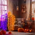thumbnail image 2 of [ ] Halloween Tree FT Spooky Trees with LED Purple Lights Bats Battery Operated Small Tabletop Twig Centerpiece Tree with Timer for Halloween Decorations Indoor, 2 of 9