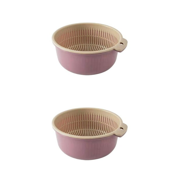 Cesta de drenaje Taomi Basket Toystoory Rosa claro medio 2Conjunto Utensilios de cocina Plástico duradero