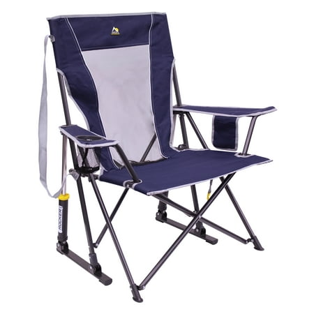 GCI Outdoor Comfort Pro Rocker Foldable Rocking Camp Chair  Indigo