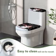 thumbnail image 4 of HELLHERO Stylish Elastic Fabric Toilet Seat Covers, Fits All Toilet Shapes, Soft U-Shaped Elastic Bottom, Stays in Place, 4 of 8