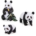thumbnail image 1 of Juego de 3 piezas de figuras de panda sólidas, juego familiar de figuras de animales de la selva de plástico realistas de 2-4 pulgadas con pandas de bambú y bebé, adornos educativos para pasteles, 1 of 5