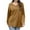 Brown, variant on Lmnyox Women's Casual Solid Tops Casual Loose Long Sleeve V Neck Cotton Shirts Fashion Basic Pullover Tee