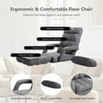 thumbnail image 5 of Canddidliike Folding Lazy Floor Chair Sofa with Armrests and Pillow-Gray, Floor Lazy Sofa for Living Room Bedroom, 5 of 10