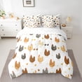 thumbnail image 2 of Homewish Kids Children Kawaii Chicken Bedding Comforter Set 7-Piece,Farmhouse Animal King Bedding Sets,Cartoon Cute Ultra Soft Bed Sheets,Ultra Soft Home Decor,Reversible, 2 of 8