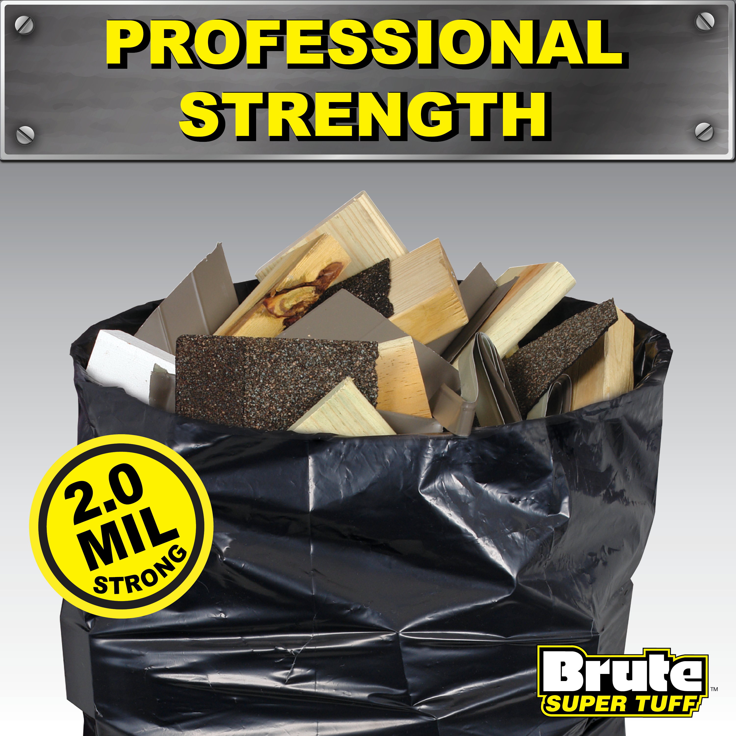 Brute Super Tuff Contractor Bags, 55 Gallon, 20 Count photo 5