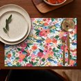 thumbnail image 4 of Pioneer Flower Floral Print Pattern Summer Placemats Table Placemats Set Of 6-Linen Kitchen Washable Placemats Table Mats 12x18 Inch Non-Slip Heat Resistant, 4 of 5