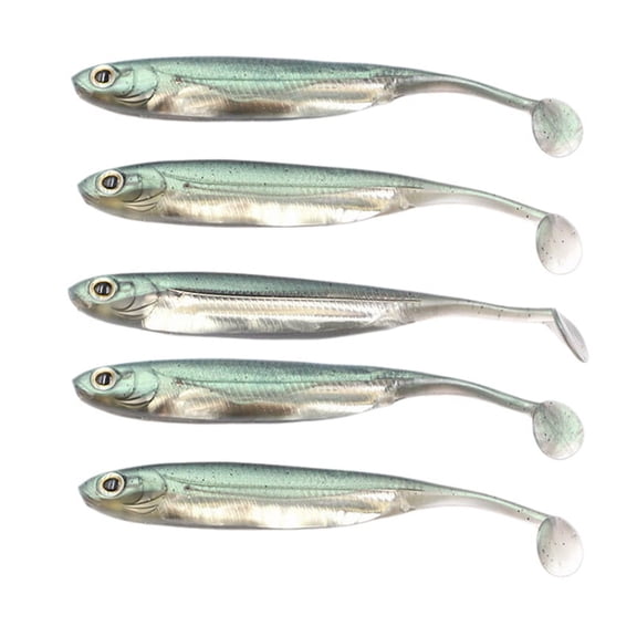 Soft Fish Bait Silicone Bait Simulated Soft Fish Suitable for Bass, Catfish, Pike and Mandarin Fish Green