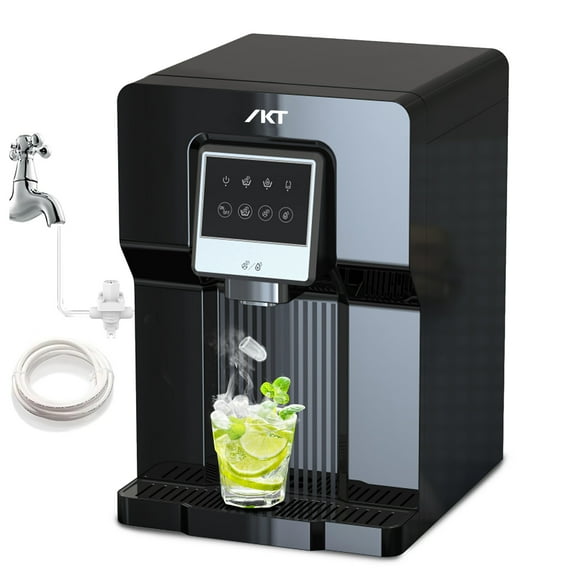 IKT Countertop Bottleless Water and Ice Dispenser with Water Line 18 lbs Daily Capacity (NO HOT Water NO Filter)