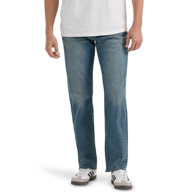 Jean Lee Extreme Motion Relaxed Straight para hombre, 34 de ancho x 32 de largo