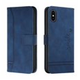 thumbnail image 1 of Funda con tapa estilo vintage para iPhone X/XS, ranura para múltiples tarjetas, protección total, estilo retro, material PU+TPU, 1 of 5