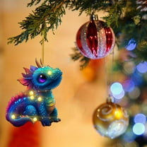 SDJMa Christmas Dragon Ornament, Cute Cartoon Baby Dragon Hanging Ornaments for Xmas Tree Car Backpack Home Holiday Party Decorations, Christmas Gift for Girls Boys
