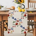 thumbnail image 5 of Burlap Table Runner 90 Inches Long, Retro Blueberry Cherry Flowers Leaves Non-Slip Kitchen Table Runners for Dining Room Everyday Use Party Table Decorations Spring Summer Plants, 5 of 9