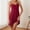czb# Wine354, variant on CUZIBR Women'S Nightdress Stain Skill V-Neck Sleeveless Spaghetti Strap Dressing Gown Solid Color Short Sleepwear Night Dress Short Negligees Chemise,Red,XL