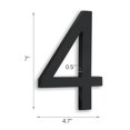 thumbnail image 2 of Número de dirección BUTUNITA 7" negro de aleación de zinc, moderno, 2 of 6