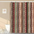 thumbnail image 3 of Bohemian Striped Shower Curtains Boho Indian Style Colorful Vertical Stripe Design Modern Bathroom Decor Waterproof Polyester Fabric 72x84 Inch Shower Curtains Sets with Hooks, 3 of 6