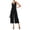 Black, variant on AQUA Womens Black Belted Sleeveless V Neck Wide Leg Evening Jumpsuit Size: L
