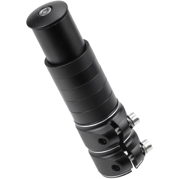 ABCISI Bike Stem Riser, Adjustable Bike Handlebar Extender Increases Height Up to 5.3" for Most 1-1/8" Bicycle Road Bike, MTB, BMX, Cycling, Black