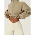 thumbnail image 5 of Chaqueta deportiva de manga larga para mujer, sudaderas coreanas holgadas y cálidas, abrigo con cremallera, abrigos para correr, ropa de entrenamiento, Otoño Invierno, 5 of 5