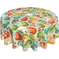 thumbnail image 6 of Easter Eggs Bunny Tablecloth Round Table Cover Washable for Kitchen Dining Picnic Party Holiday Decor 60 Inch, 6 of 6