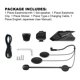 thumbnail image 4 of Auriculares para el casco de motocicleta Botón de llamada de la llamada Música Navegación del reproductor de música Azultooth Accesorios de motos compatibles con Inevent EL023431-00B, 4 of 7