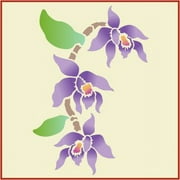 Orchid 1 Stencil - Tropical Hawaiian Flower Mylar Home Decor Crafting DIY -The Artful Stencil