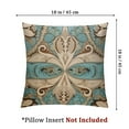 thumbnail image 4 of BANET   Pillowcases, Boho Style Pack of 2 Pillow Covers, Paisley Print Pillow Cases Set Brown Green Printed  18x18in, 4 of 7