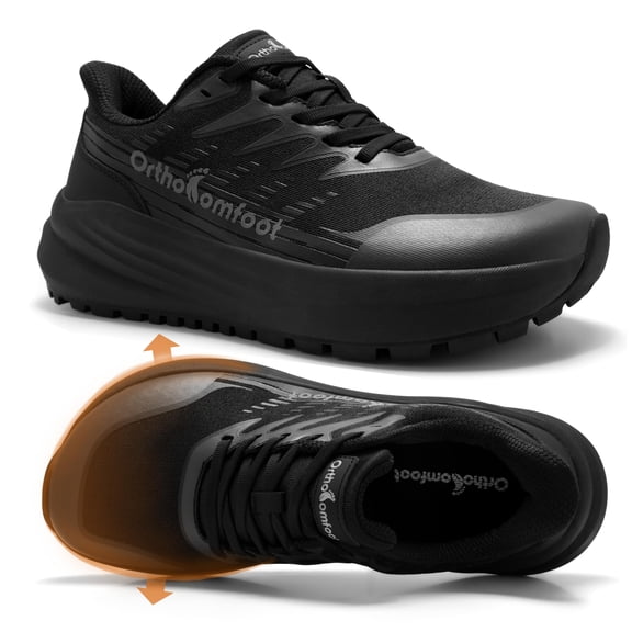OrthoComfoot Men's Orthopedic Wide Trail Shoes for Hiking and Everyday Wear