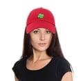 thumbnail image 3 of DALIX Four Leaf Clover Hat Baseball Cap St. Patrick's Day Cotton Caps Red, 3 of 7