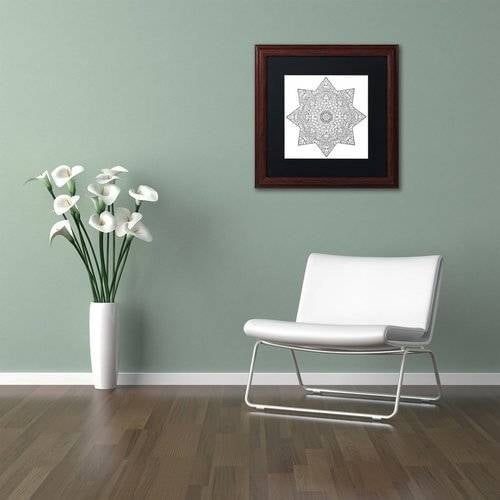 Trademark Fine Art "Mixed Coloring Book 14" Canvas Art by Kathy G. Ahrens, Black Matte, Wood Frame