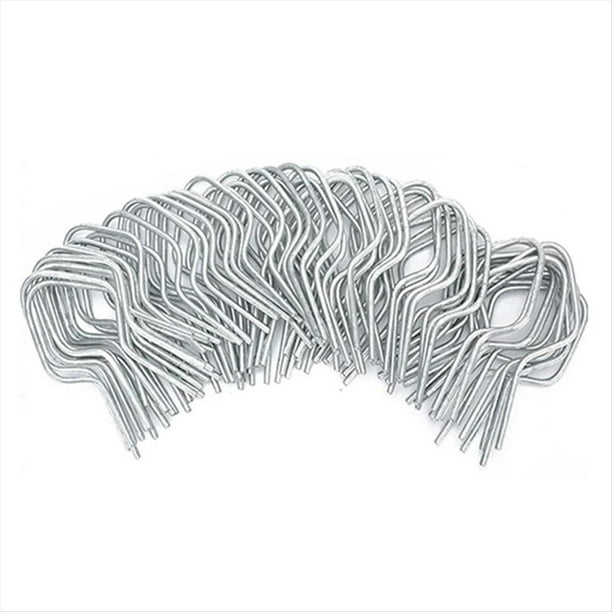 Bridas de Acero Galvanizado de 100 Piezas para Postes de Cerca, Alambre de Cerca de Metal con Postes en T, Bridas de Alambre de Cadena Rápidas A
