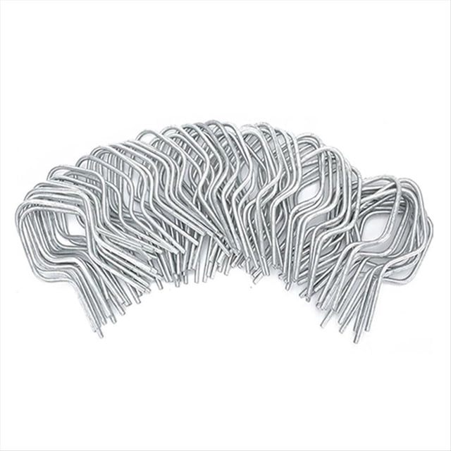 Bridas de Acero Galvanizado de 100 Piezas para Postes de Cerca, Alambre de Cerca de Metal con Postes en T, Bridas de Alambre de Cadena Rápidas A