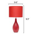 thumbnail image 3 of Simple Designs 18.11" Traditional Oblong Ceramic Table Lamp - Red, 3 of 6