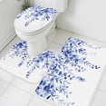 thumbnail image 3 of Blue Eucalyptus Bath Mat 3 Piece Bathroom Rug Set, Botanical Plant Rustic Succulent Branch Non Slip Bath Rug Contour Mat and Toilet Lid Cover, Absorbent Shower Mats Soft Bath Rugs and Mats Sets, 3 of 8