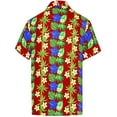 thumbnail image 2 of HAPPY BAY Men's Hawaiian Tropical Floral Beach Shirts Casual Short Sleeve Shirts Button Down Shirt for Men XXL Botanical, Red, 2 of 7