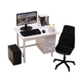 thumbnail image 1 of Lipstore Doll House Decoration Decorative Office Furniture Set Miniature Computer Set White Desk, 1 of 8