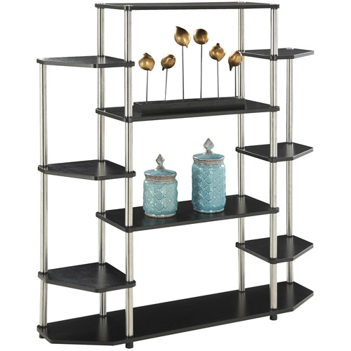 Designs 2 Go Wall Unit Bookshelf by Convenience Concepts, Black