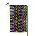 thumbnail image 5 of Sigee Mardi Gras Shiny Green Purple Printed Flag12.5 * 18in Outdoor Yard Flags For Garden Decor, 5 of 9