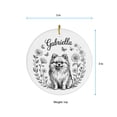 thumbnail image 5 of Pomeranian Pencil Drawing Christmas Ornament, Unique Pomeranian Christmas Ornament Gift for 2025, Customized Name Pomeranian Dog Christmas Ornament, 5 of 5