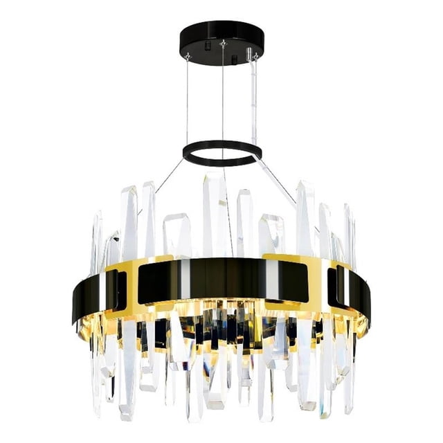 CWI Lighting Lustre Intégré LED Aya Perle Noire