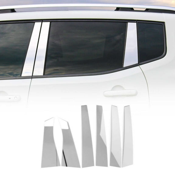 OMAC Window B Pillar Posts Door Trim for Chevrolet Impala 2006-13 Stainless Steel 6x
