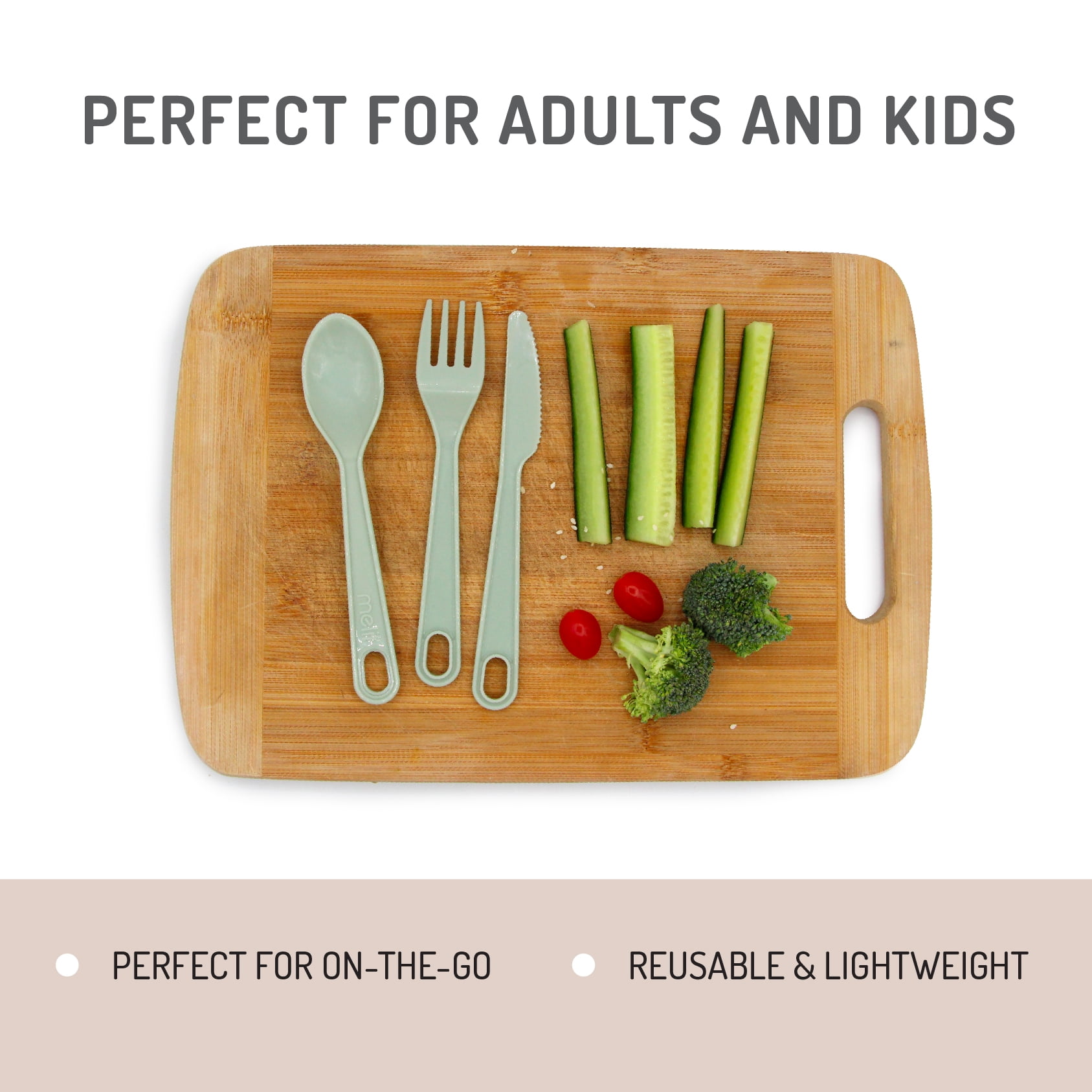 Spoon, Fork, Knife with Case Ivory