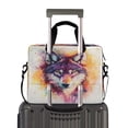 thumbnail image 2 of Laptop Bag Laptop Briefcase 15.7 x 3 x 11.8 Inches Laptop Bag Briefcases Laptop Storage Travel Laptop Bag Work Laptop Bag Color Watercolor Wolf, 2 of 8