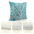 thumbnail image 4 of Creowell Teal Starfish Pillow Covers Summer Coastal Coral Throw Beach Nautical Square Pillowscase Modern Cushion Case Decor for Home Sofa CouchBedroom Living Room White, 4 of 5