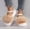 Brown, variant on Aueoeo Women's Faux Furs Sandals Platforms Open Toe Ankle Buckle Strap Shoes Summer Beach Travel Fashion Sandals
