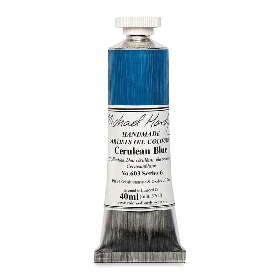 Michael Harding Artists Oil Color - Cerulean Blue, 40 ml tube