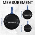thumbnail image 2 of Utopia Kitchen Cast iron Skillets 3 Piece Set,Chefs Pan, Pre Seasoned Cast iron Skillets, 6, 8 & 10 Inches, Easy Use in the Oven, Stove, Grill, or Campfire, Blue, 2 of 6