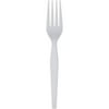 Dixie Plastic Cutlery, Heavyweight Forks, White, 100/Box -DXEFH207
